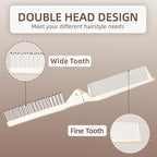 2 Pack Folding Hair Combs, Foldable Comb Brush Combo, Mini Protable Folding brush for Purse Bags Porket, Travel Size Hair Comb, Small Pocket Combs for Women Men and Kids(Beige)