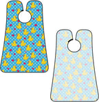 Ultimate Shaving Bib, Beard Trimming Apron with Hair Catcher, Pink Heart Polka Dots Blue Yellow Rubber Ducks