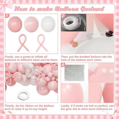 Pink Balloon Arch Kit, Different Sizes - Image 8