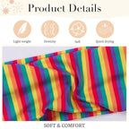 4pcs Striped Headbands for Women Wide Head Bands for Women's Hair Non Slip Wraps Elastic Stretchy Fashion Bandanas Workout Yoga Cute Hair Bands for Women's Hair Accessories