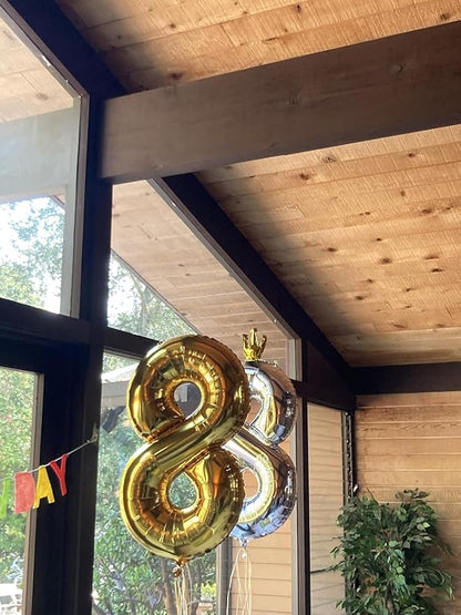 Number Balloons 8 Balloon 40 inch Gold - Image 2