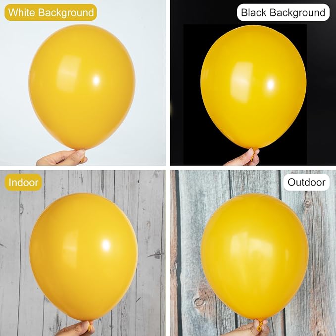Ouddy Party 129Pcs Mustard Fall Balloons Different Sizes 18 12 10 5 Inch | 6Pcs - Image 4