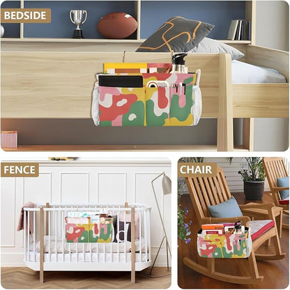 Bedside Caddy Metal Frame Hanging Organizer Bunk Bed Dorm Accessories Hook And - Image 8
