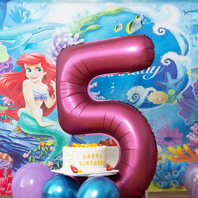 Number 8 Balloons 40 Inch Wine Red Burgundy Foil Number Balloon 8 | Wine Red - Image 4