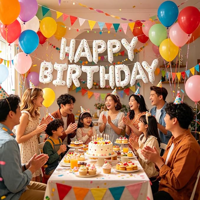 Happy Birthday Balloon Banner - Image 5