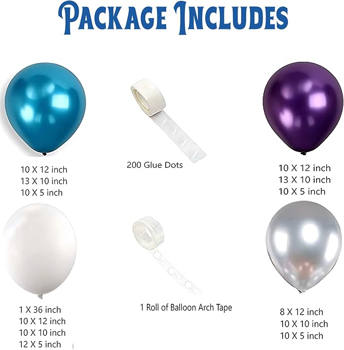 STK Frozen Balloon Garland Kit - Image 3