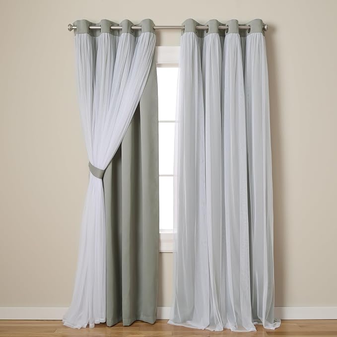 TOWN & COUNTRY LUXE Talia Double Layer Indoor Curtains, Sheer and Room by TOWN+%26+COUNTRY+LUXE