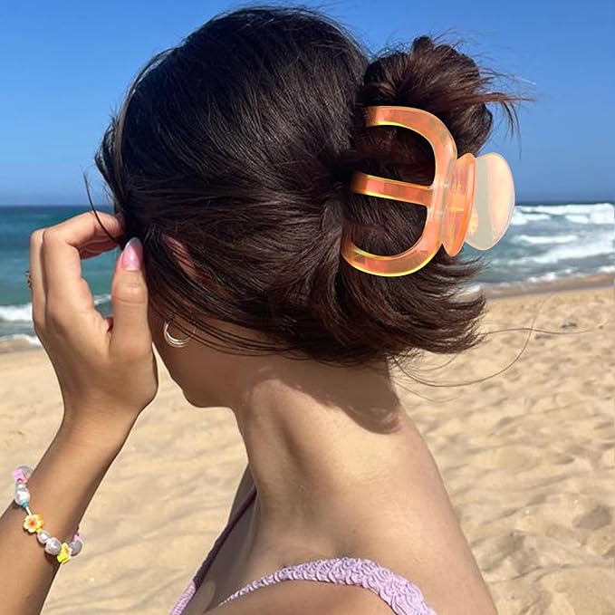 Extra Large Hair Clips for Women - Cute Octopus Claw Clips for Thick Hair, Unbreakable Jumbo Hair Claw Clamps Accessories - 3 PCS (Colorful)