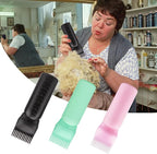 Cosywell Root Comb Applicator Bottle 6 Ounce 3 Pack Hair Oil Applicator Brush for Hair Root Comb Color with Graduated Scale (Black Pink Green)