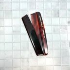 #32 Handmade Wide Narrow Tooth Comb Tortoise Havana Acetate Thick Coarse Curly Thin Fine Straight Hair Detangling Parting Grooming Teasing Hair Styling Hairdresser Barber Hairdressing Wet Dry