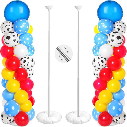 Hungdao 2 Sets Toys Inspired Balloon Column Stand Kit Cartoon Game Cow and by Hungdao