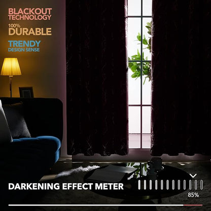 Deconovo Living Room Curtains 72 Inches Long, Thermal Insulated, Room Darkening - Image 5