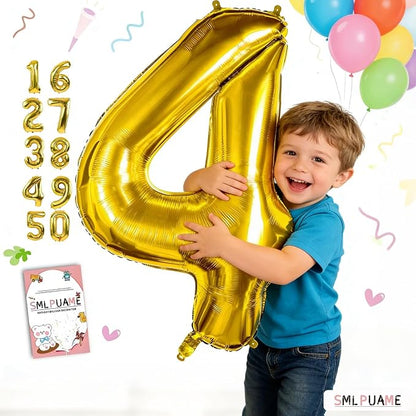 40 inch Number Balloon 0-9 Gold Large Number 40 Balloons, Digital Balloons - Image 5