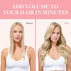 GOO GOO Clip in Hair Extensions Real Human Hair, Remy Human Hair Extensions Clip ins for Women, Natural Human Hair, 14inch 120g 7Pcs, 18A/613A Dark Blonde Highlighted Bleach Blonde
