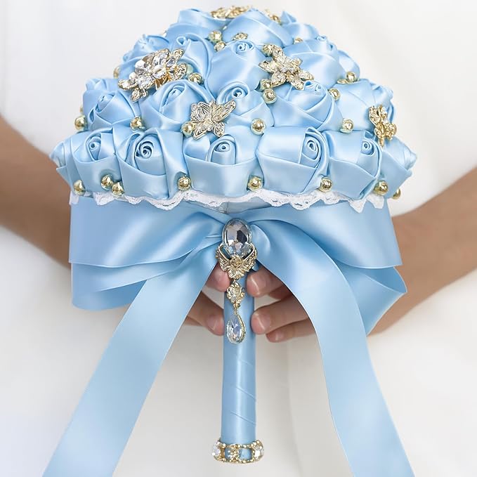 KINGLAKE Light Blue Satin Ribbon – 1-1/2 Inch x 2 Rolls Baby Blue Ribbon - Image 7
