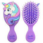 Toddler Hair Brush - Mini Hair Brush for Kids - Travel Brush for Boys and Girls - Unicorn Brush with Air Cushion - Pupple