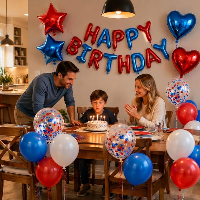27 PCS Happy Birthday Balloon, Birthday Decorations 3D Foil Happy Birthday - Image 4
