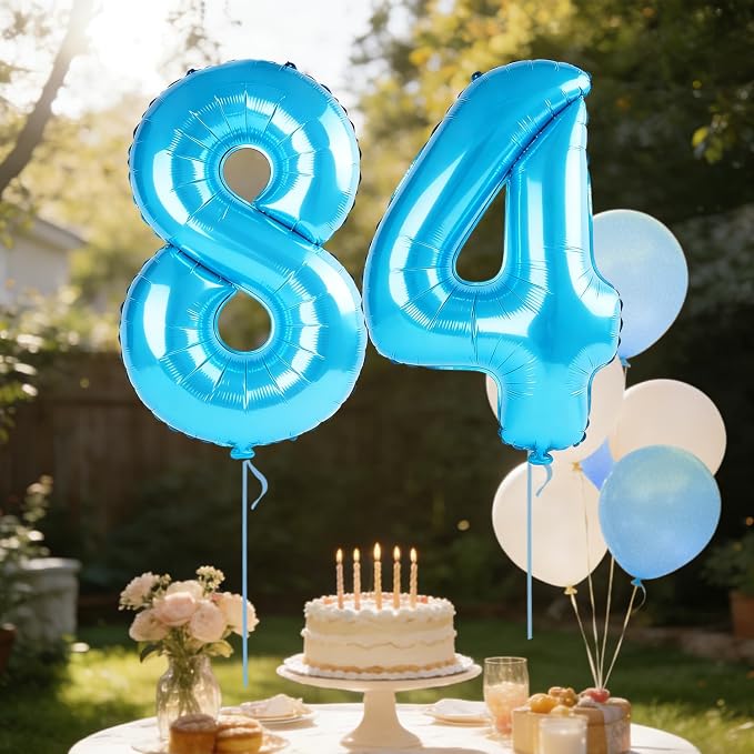 40 Inch Number 84 Balloons for 84th Birthday Party Decorations, 0-100 Jewelry - Image 3