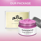 Temporary Hair Color Wax 4.23 oz-Instant Hairstyle Cream Hair Pomades Hairstyle Wax for Party Cosplay Easy Cleaning (1, Pink)