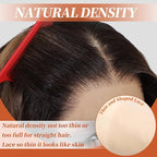 Highlight Brown Mix Blonde 13x4 Synthetic Lace Front Wigs Pre Plucked 26 Inch Long Wavy 100% Futura Premium Wigs For Black Women Ready to Wear Daily Party Use