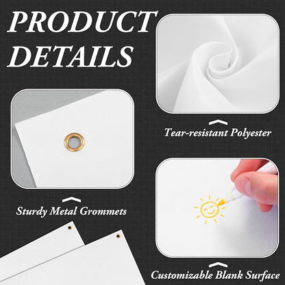 Zonon Large Blank Banners And Signs Polyester Oxford Cloth Sublimation Banner - Image 3
