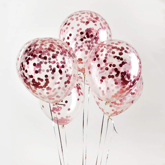 Rose Gold Confetti Balloons - Image 5