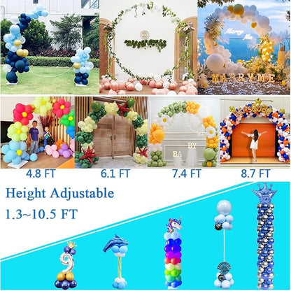 Decojoy Balloon Arch Stand, 7.5ft Large Round Backdrop Frame, Adjustable Half - Image 3
