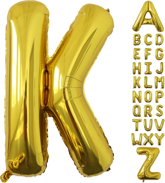 Letter Balloons Gold Party Balloon by United-UnicornsParty