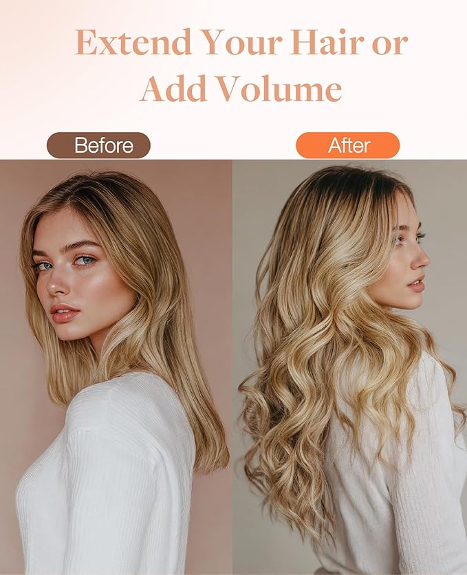 GOO GOO Invisi Edge Tape in Hair Extensions Human Hair, 3/8/613 Walnut Brown to Ash Brown and Bleach Blonde 20pcs 16inch 50g, Virgin Remy Hair, Seamless Injected Tape, Natural Look