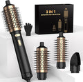 4 in 1 Rotating Hair Dryer Brush Spinning with Detachable Brush(2" & 1.5"),Negative Ionic Brush Blow Dryer 100-120V,3 Heats and 2 Speeds Rotating Hot Air Brush for Curling,Straight,Drying