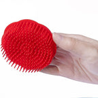 Hair Scalp Brush Dandruff Cleaning Brush Shower Scalp Shampoo Brush Scalp Massager Pack of 4 (Black and red)