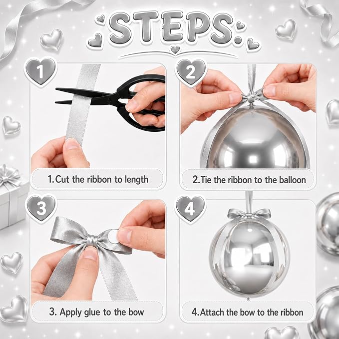 Silver Round Foil Balloons - Image 3
