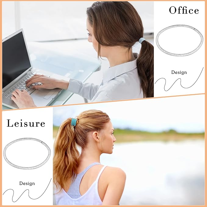 Unaone Hair Elastics Ties, 300 PCS Stretchable Rubber Hair Band No Crease Hair Band 2mm for Thin Hair, Suitable for Women, Men, Girls and Boys