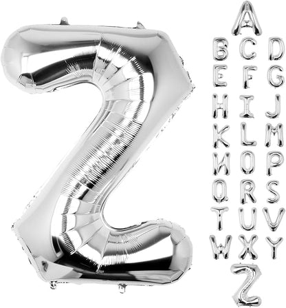Letter Balloons Silver 40 Inch Z Large Big Foil Mylar Balloon | by Unknown