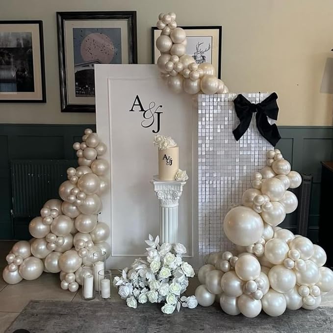 Pearl White Balloons, for Girl Wedding Bridal Shower Birthday Party Decoration - Image 4