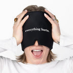Huggs Migraine Relief Cap - Everything Hurts - Cooling Gel Head Wrap, Cold Compress Cap for Headache, Stress, & Tension