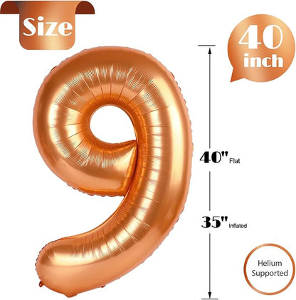Orange 9 Balloon - Image 5
