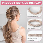 6Pcs Silk Hair Ties Small 22 Momme 100% Pure Mulberry Silk Scrunchies for Women Girls Thin Skinny Hair Sleep Scrunchies No Damage(Color 12)