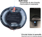 Open Face Motorcycle Helmet for Adults, DOT Approved,3/4 Retro Vespa Helmet, Dual Visors Men's and Women's Motorbike Casco for Moped Cruiser Bobber and Chopper
