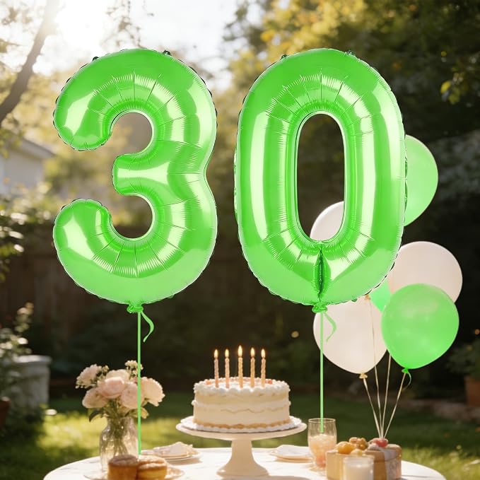 40 Inch Number 30 Balloons for 30th Birthday Party Decorations, 0-100 Fruit - Image 3