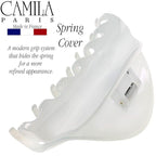 Camila Paris CP2555 French Hair Clip for Women for Thick Hair for Long Curly Wavy Hair, White, Girls Hair Claw Clips Jaw Styling Hair Accessories for Women, Strong Hold No Slip Grip, Made in France