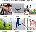 Yoga Headbands for Women, Non Slip Elastic Sweat Hairbands, Solid Color Head Accessories Headscarves Hair Hoop, Sweat-Absorbing Hairbands for Sports, Fitness, Running