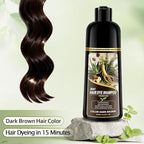 Dark Brown Hair Dye Shampoo,Gray Hair Cover up Herbal Semi-Permanent Hair Color Shampoo for Women Men