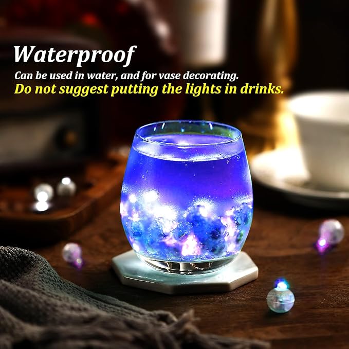 50pcs LED Purple Balloon Light, Round Led Mini LED Lights - Image 2