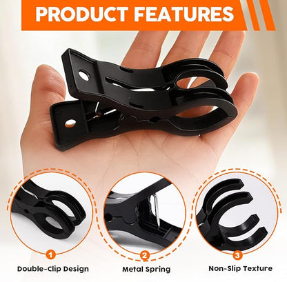 10 Pack Black Balloon Arch Clips, 3 1/2 x 1 x 1 4/5 Inch balloon arch clamps - Image 2