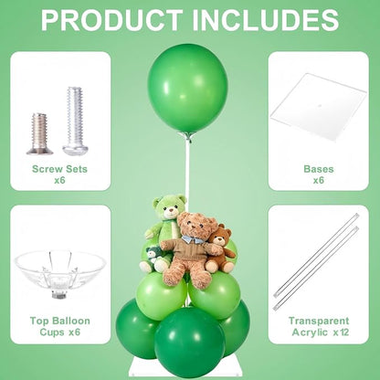 6 Pack Clear Acrylic Balloon Stands - Image 3