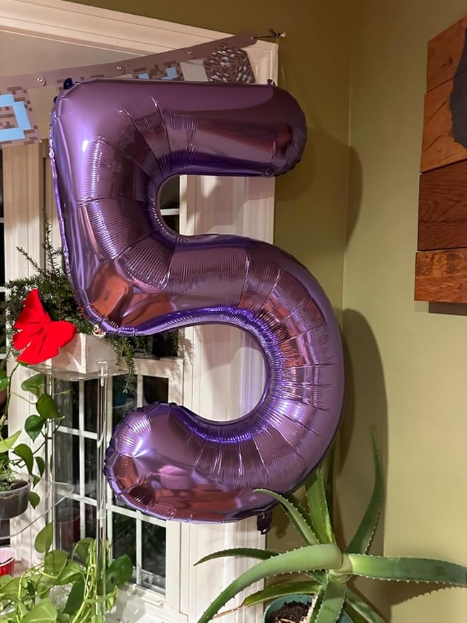 Number Balloons 15 Balloon Purple - Image 4