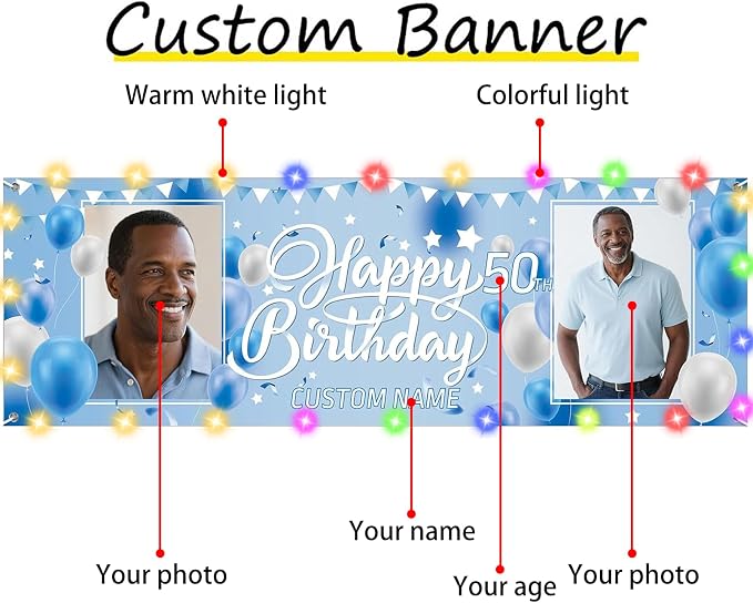 Dicodes Personalized Happy Birthday Banner - Image 2