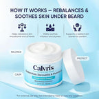 Calvris Scalp & Beard Comfort Cream – Steroid-Free Botanical Formula with Kudzu Root, Goldthread & Jojoba Extract for Dry, Flaky or Sensitive Skin, Cooling Non-Greasy Texture, 3.4 fl oz (1)
