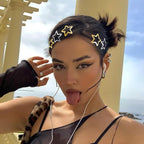 Star Hair Clips 2000s Y2K Snap Hair Barrettes Non Slip Star Hair Accessories Gold Silver Metal Hair Clips for Girls Women -30 PCS 1.18"